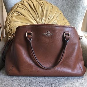 Leather Coach crossbody purse